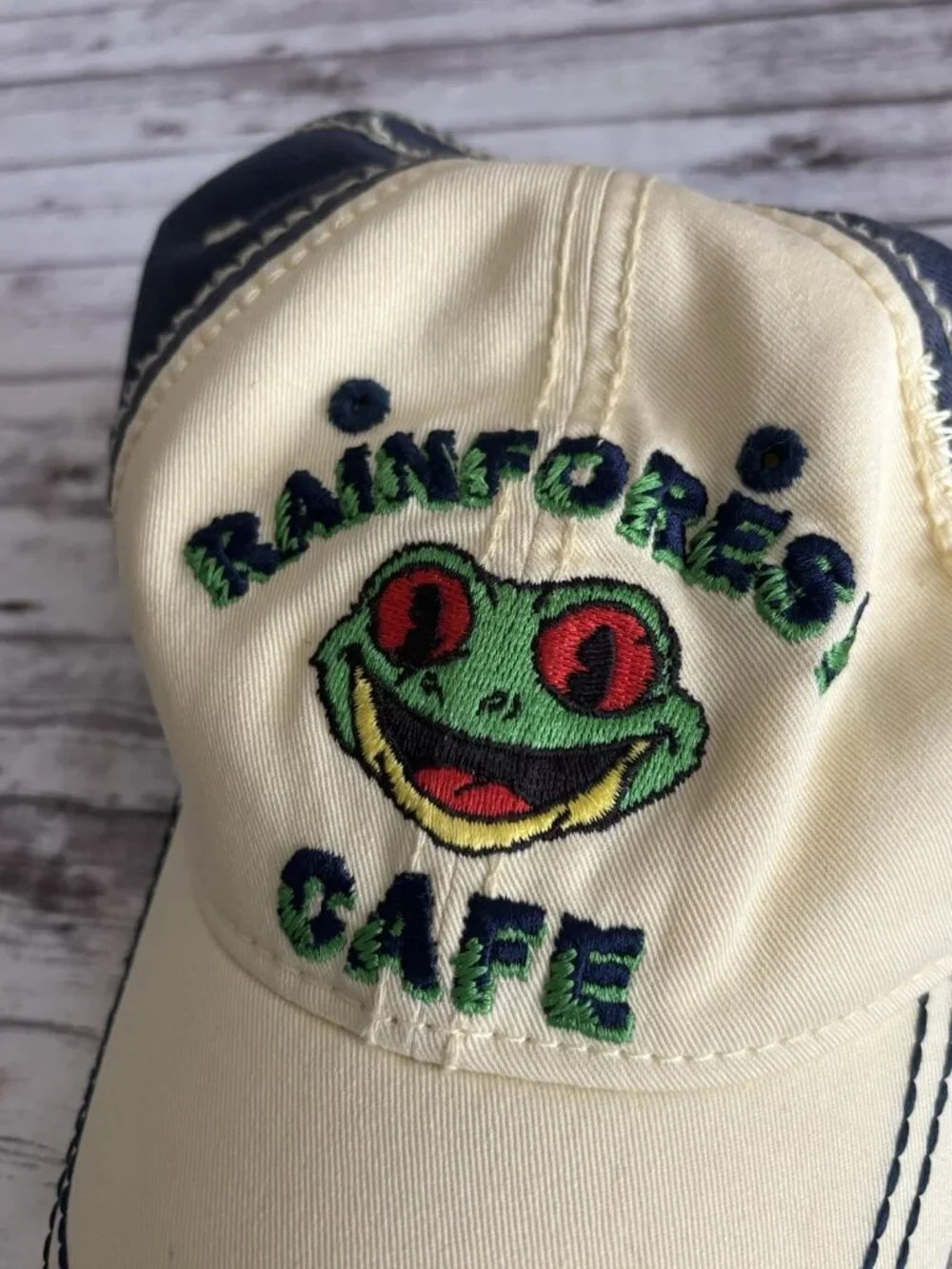 Rainforest Cafe Distressed Youth Kids Baseball Cap Hat Adjustable Frog